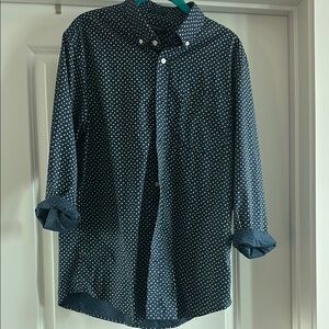 Banana Republic Navy Polka Dot Shirt